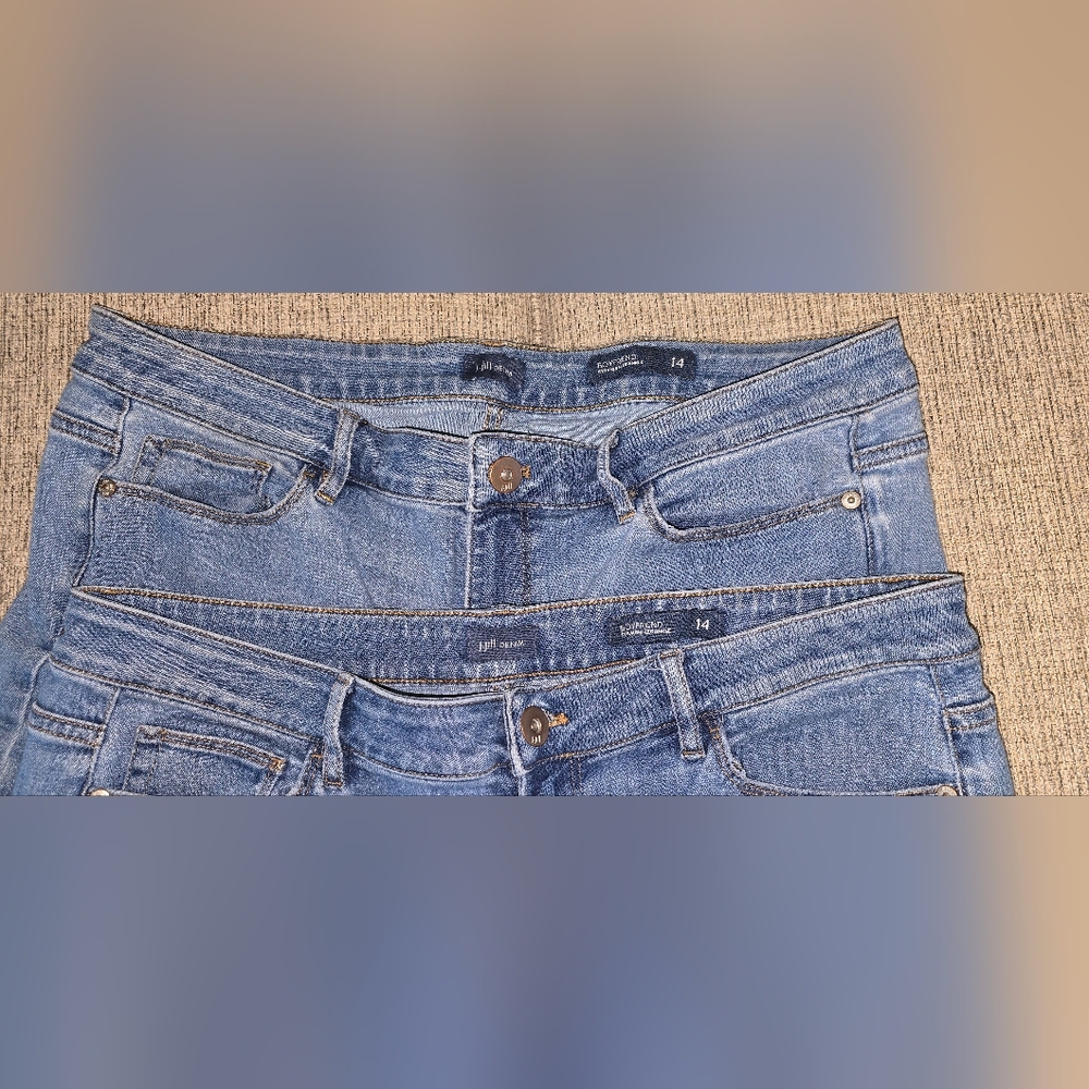 J. Jill 2 Pairs Boyfriend Women's Jeans 14 - Picture 2 of 6